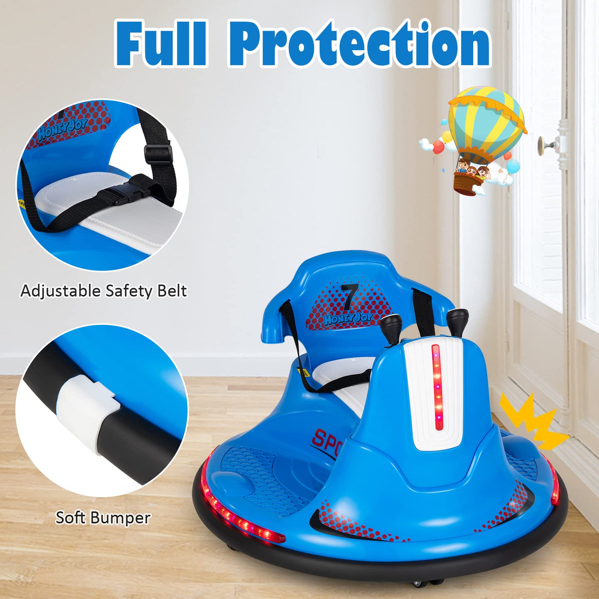 Electric Bumper Car with Built-in Music for Kids