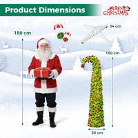 150 cm Pop Up Whimsical Christmas Tree with Top Ball Ornament for Home Office