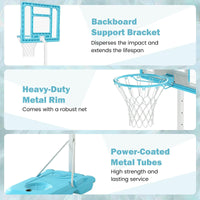Pool Basketball Hoop with 82cm Shatterproof Backboard