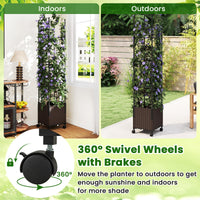 220cm Tall Raised Garden Bed w/Trellis