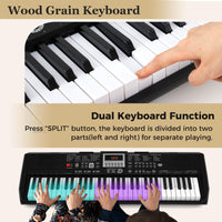 61 Keys Portable Keyboard for Beginners, Electric Piano Keyboard Kit