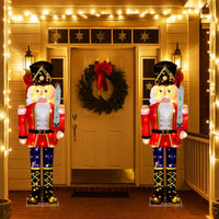 157 CM Lighted Nutcracker Soldier Outdoor Christmas Decoration