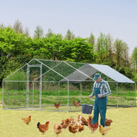 Walk-in Pen Run for Chicken, Rabbits, Ducks, Poultry Cage, Rabbit Hutch Ferret Cage (600 cm x 300 cm x 195 cm)