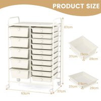 Giantex 15-Drawer Rolling Storage Cart