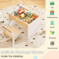 3 in 1 Kids Wood Table and Chair Set