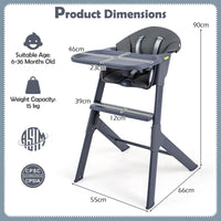 3-in-1 Washable Baby High Chair