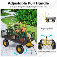 Outdoor Platform Cart w/4 Removable Side Panels, 26cm All Terrain Wheels