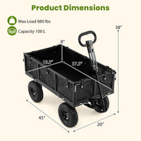 400 KG Utility Wagon with 26 CM All-Terrain Tires and Rotating Handle