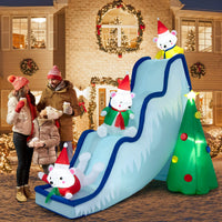 220CM Inflatable Polar Bear Slide Scene for Christmas Decoration