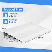 Door Threshold Ramp, 86.5 x 54 x 10.5 cm Rise Wheelchair Threshold Ramp
