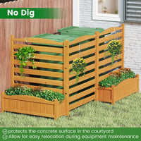 Air Conditioner Fence with Planter Box and No-Dig Kit