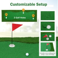 300 cm x 100 cm Golf Putting Green, Professional Golf Training Mat w/ 2 Golf Balls