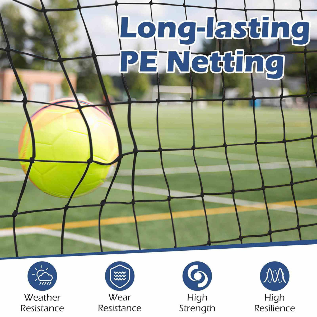 375cm x185cm Soccer Rebounder Net with Carrying Bag