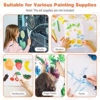 3-in-1 Kids Standing Double-sided Easel with Magnetic Chalkboard and Whiteboard