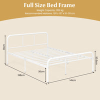 Giantex Double Bed Frame, Modern Metal Platform Bed with Headboard & Footboard