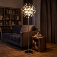 160cm Crystal Floor Lamp, Modern Freestanding Dandelion Light with Acrylic Crystals