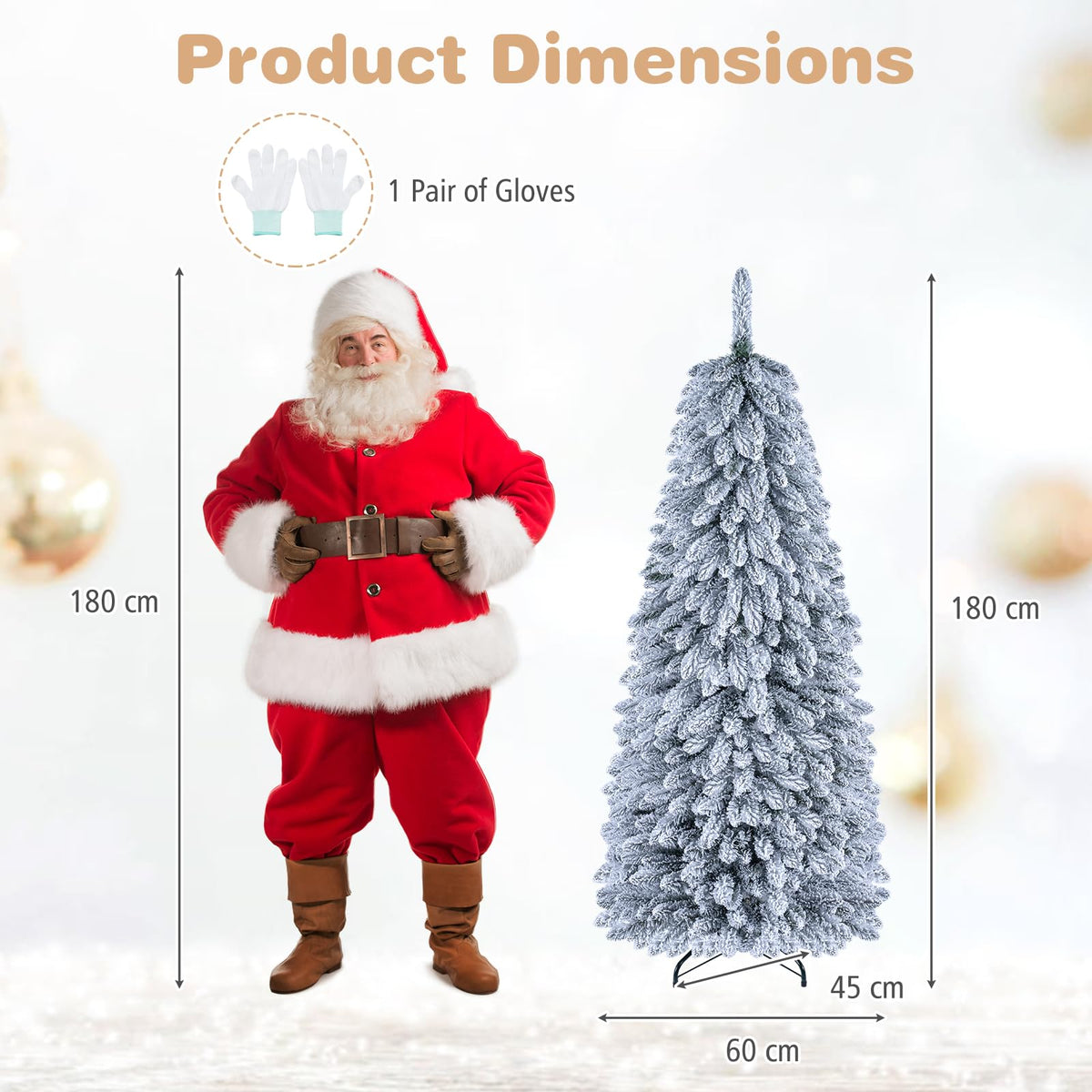 180/210cm Pop up Christmas Tree with Snowy Branch Tips