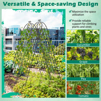 2 Pack 220cm x 50cm Metal Garden Trellis Outdoor Decorative for Climbing Plants