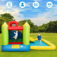 Inflatable Water Slide, Indoor Outdoor Kids Water Bounce House Jumping Castle Combo (Without Blower)