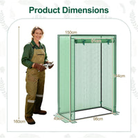 Portable Mini Greenhouse, Heavy Duty PE Cover, Elector-Coating Metal Frame