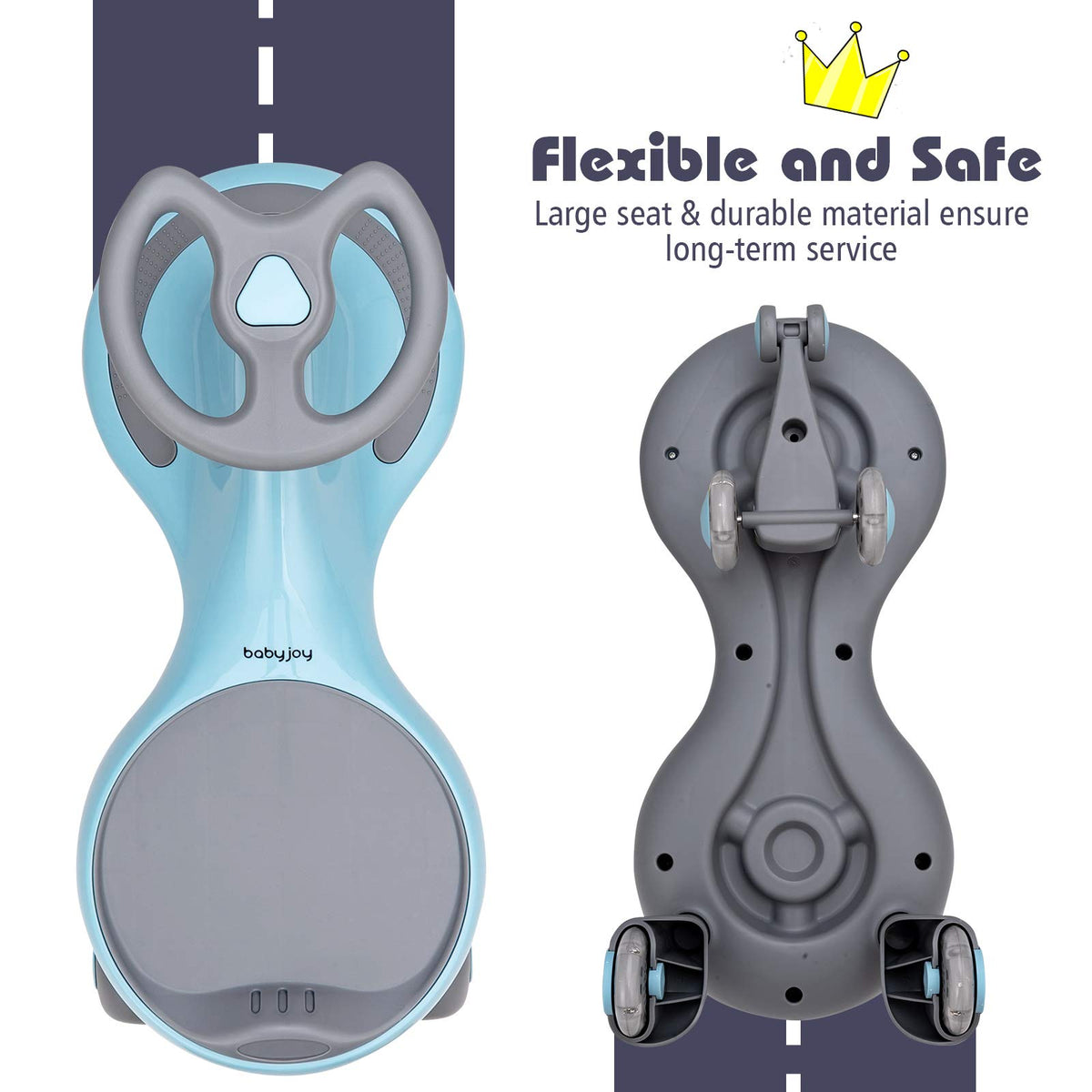 High Bounce Wiggle Car for Kids Swing Car Indoors and Outdoors