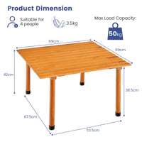 Outdoor Side Table, Outdoor Folding Camping Table