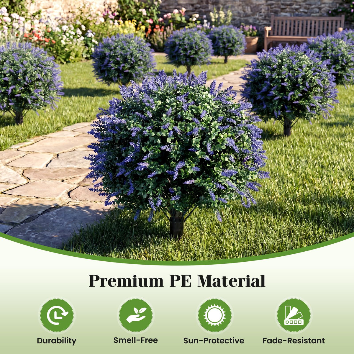 Giantex 2 Pack Artificial Lavender Boxwood Topiary Ball Trees