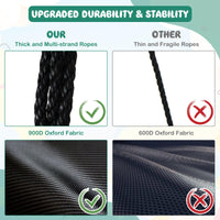 100cm Saucer Tree Swing with Adjustable Ropes and Carabiners for Kids