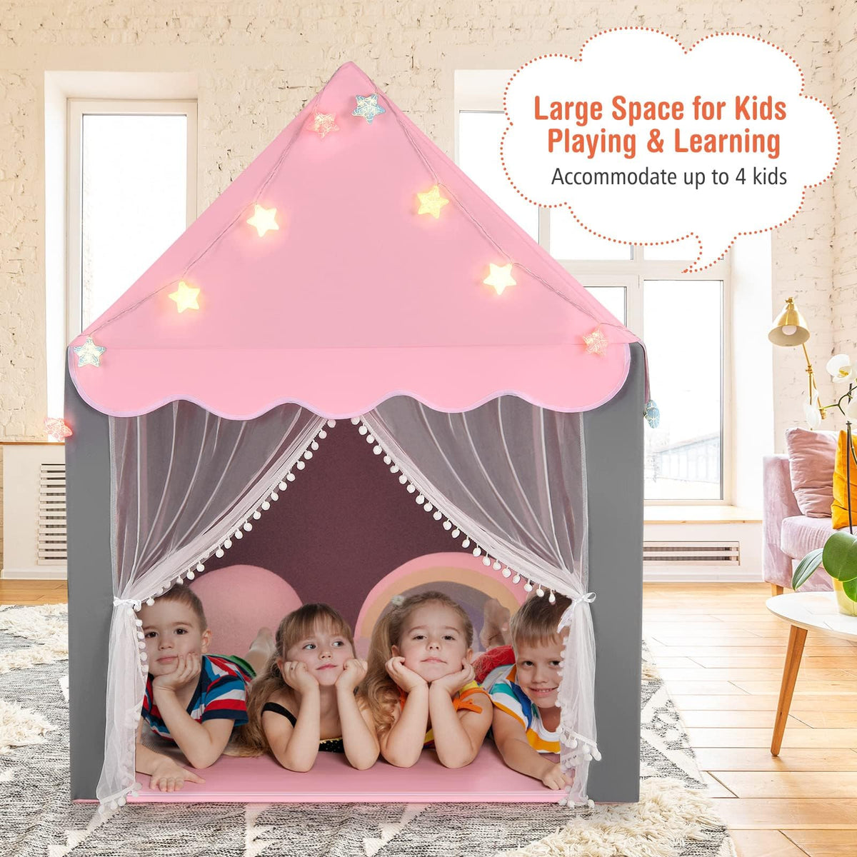 Indoor Outdoor Princess Tent for Boys & Girls