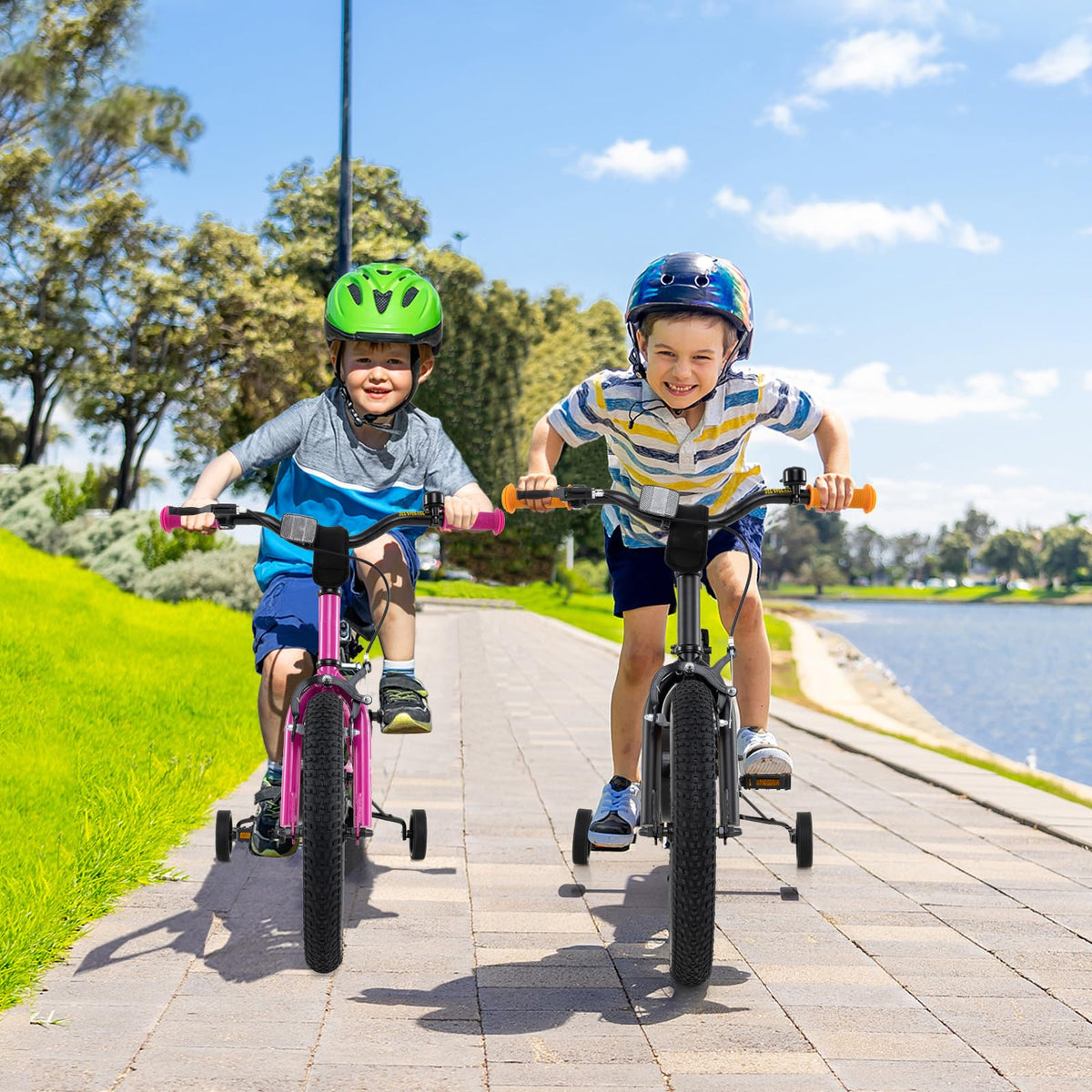 Kids Bike for 4-7 Years Old Sport Bicycle Adjustable with Training Wheels