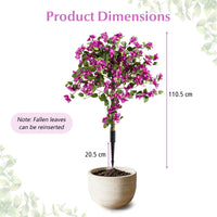 Giantex 2 Pack Bougainvillea Artificial Trees with PE Trunks & Ground Spike