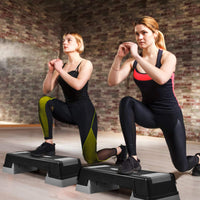 Adjustable Workout Aerobic Stepper Aerobic Exercise Step Platform with 2/4 Risers