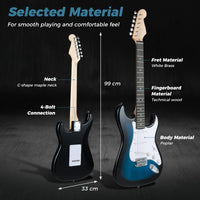 Electric Guitar Beginner Kit with Amplifier and Classic SSS Pickup
