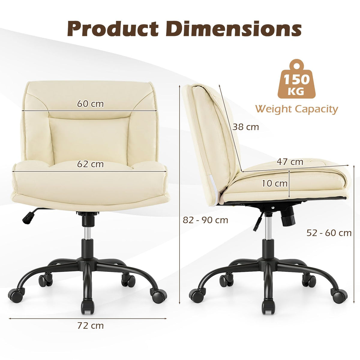 Cross Legged Chair with Wheels