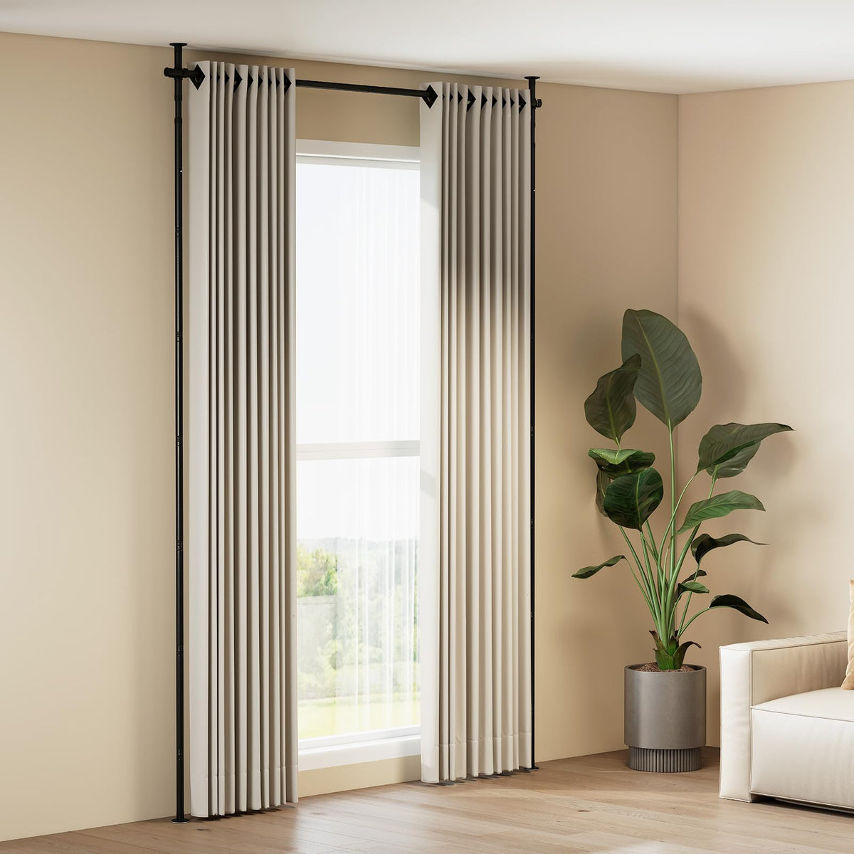 Heavy-Duty Metal Partition Room Separator for Apartment and Bedroom