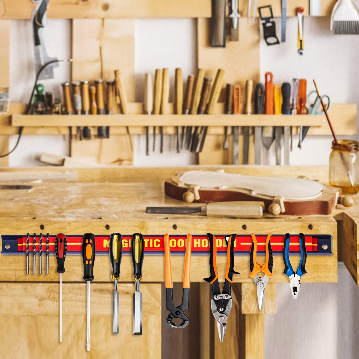 Magnetic Tool Holder, Heavy-Duty Magnetic Bar with Strong Load Capacity