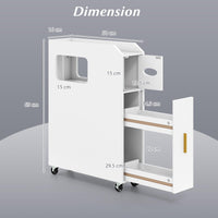 Giantex Narrow Slim Bathroom Storage Cabinet 16 CM with Slide Out Drawer