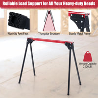 Saw Horses 2 Pack Folding, Portable Lightweight Work Horse