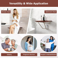 Folding Shower Seat, Wall Mount Shower Chair for Inside Showe