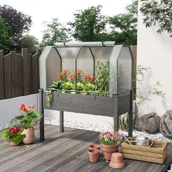 Portable Greenhouse with Roll-Up Zippered Door for Garden