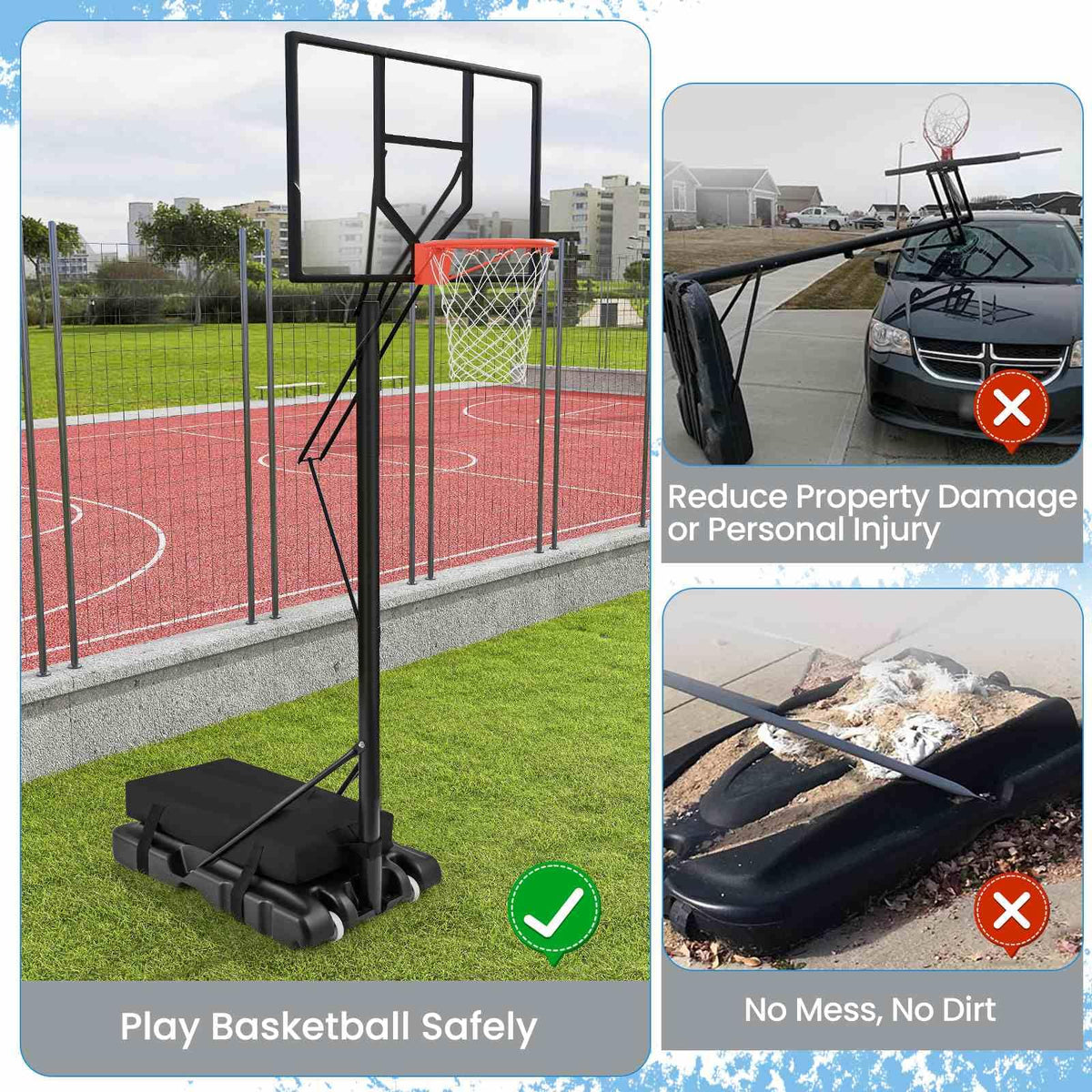 Heavy Duty Weighted Bottom Anchor for Portable Basketball Hoops