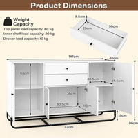 Giantex Modern Buffet Cabinet, Coffee Bar Cabinet with Drawers & Doors