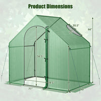 Giantex 6x3x5.5 FT Mini Walk-in Greenhouse, with Roll-up Zippered Door & Window
