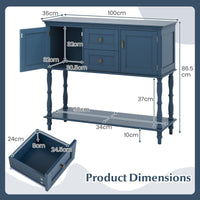 Console Table with 2 Drawers & 2 Door Cabinets