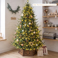 80cm Christmas Tree Collar for 180-270cm Artificial Trees Wooden Christmas Tree Base Cover