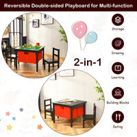 2-in-1 Kids Activity Table and Chair Set with Storage