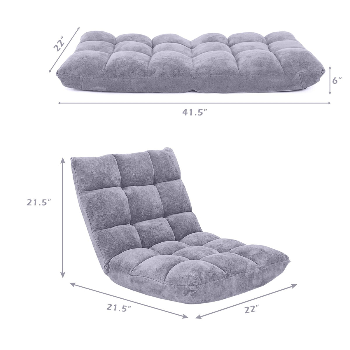Giantex Adjustable 14-Position Memory Foam Floor Chair