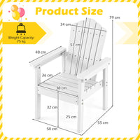 Lawn Adirondack Chairs with High Backrest and Wide Armrests