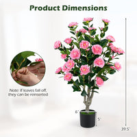 100cm Artificial Camellia Tree for Home Office or Porch Decoration
