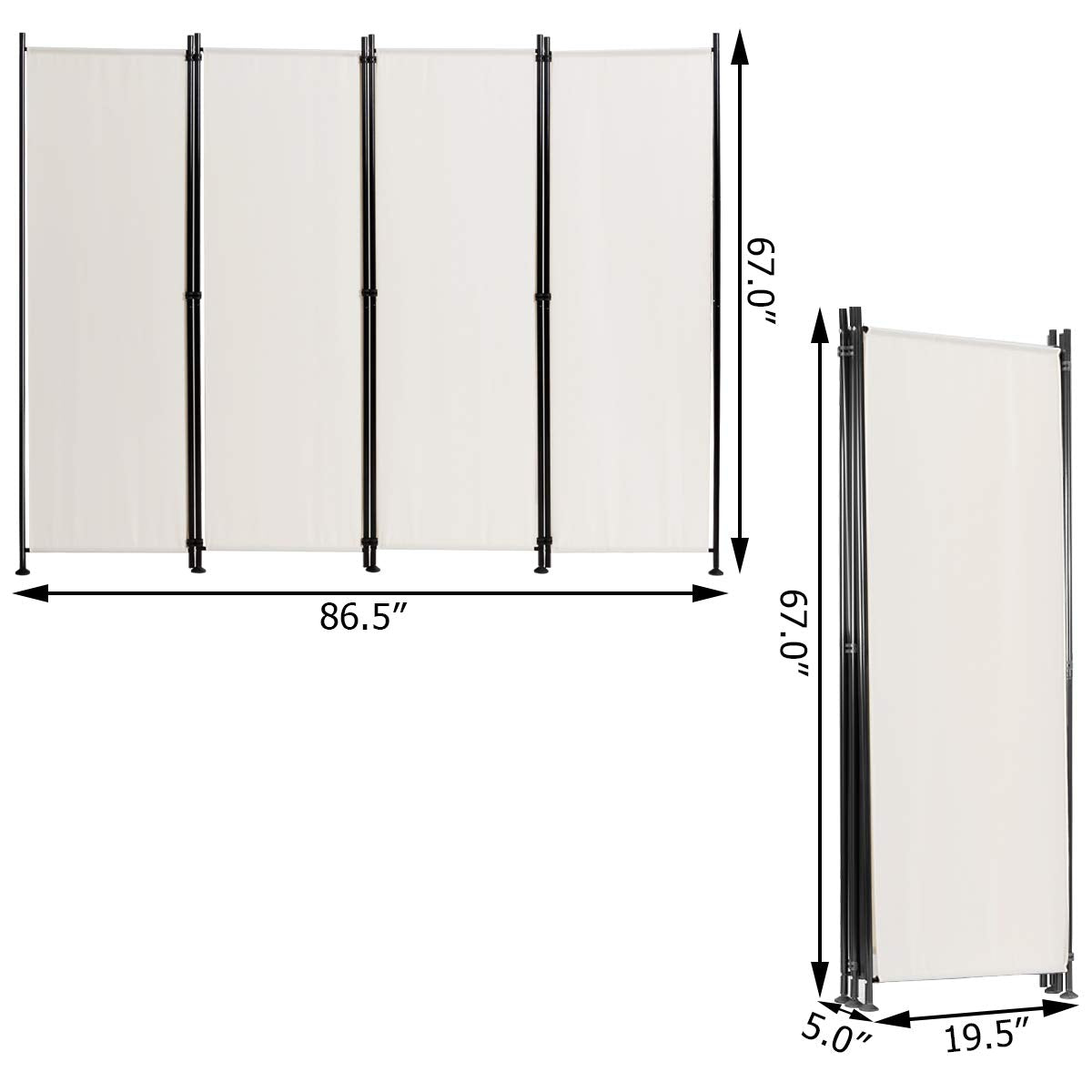 Portable Fiber Wall Divider for Home Office